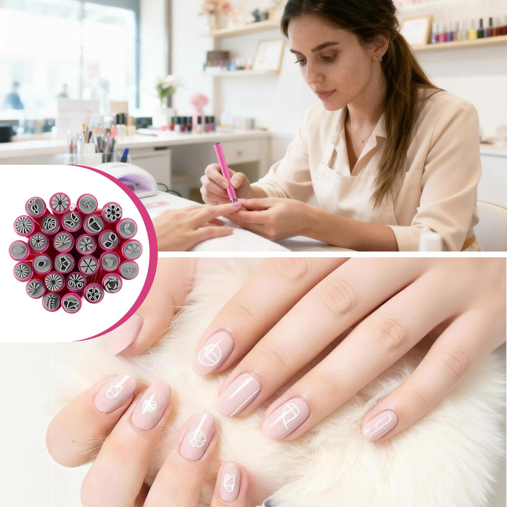 Hand holding a Zjchao nail art stamping pen for manicure
