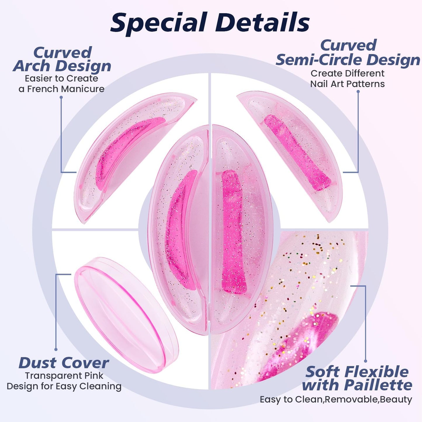 Close up of the Subay nail art scraper tool.