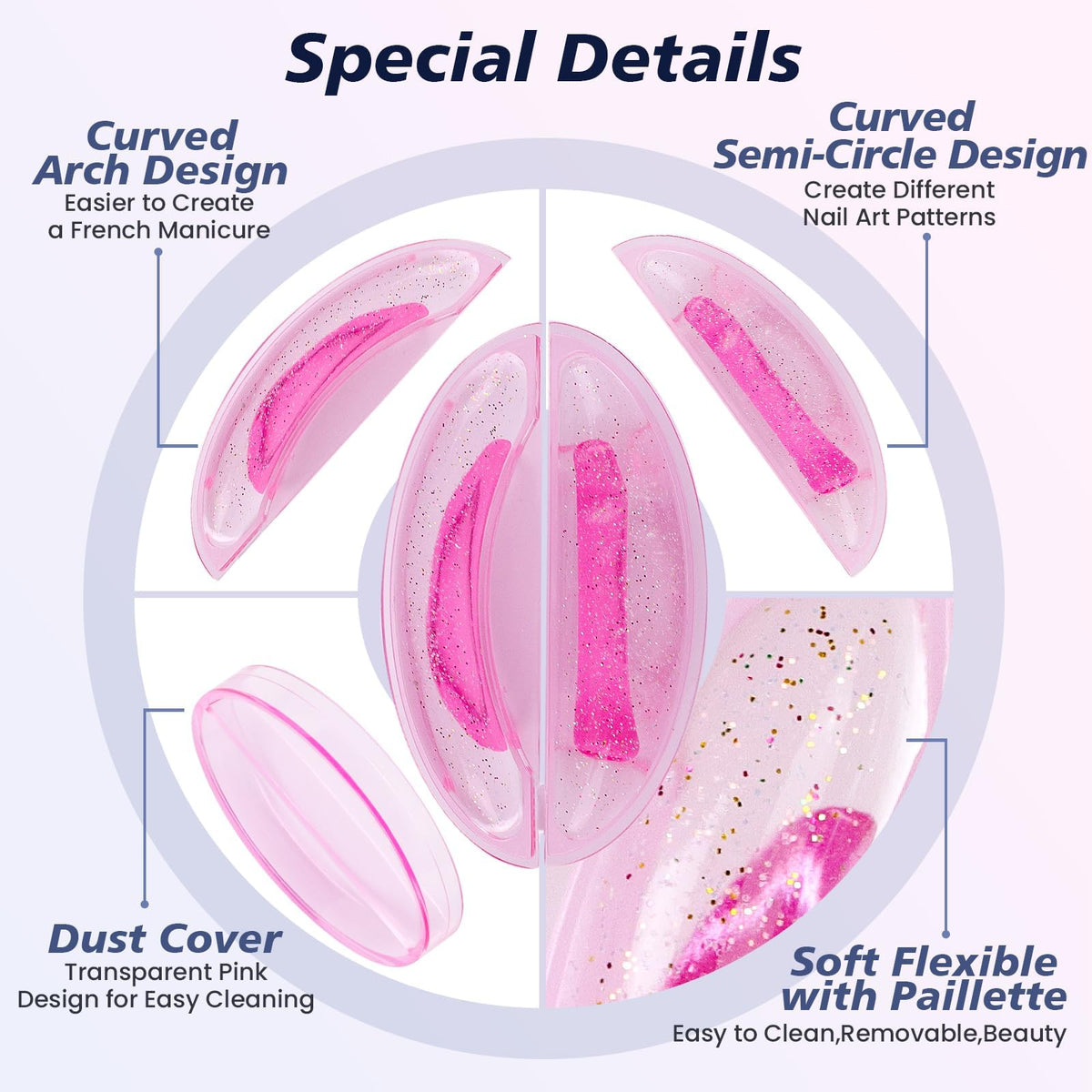 Close up of the Subay nail art scraper tool.