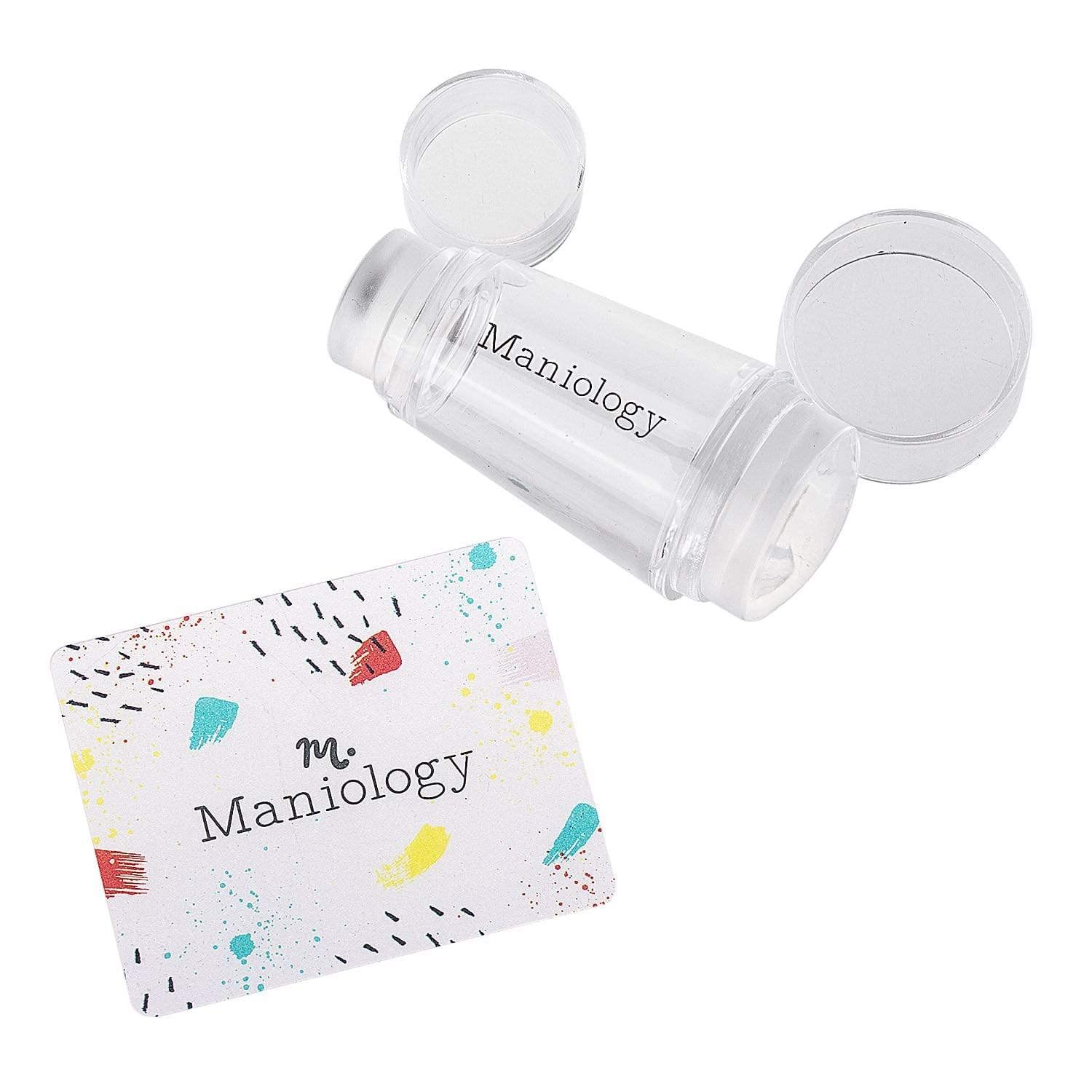 Maniology scraper card for nail stamping plates