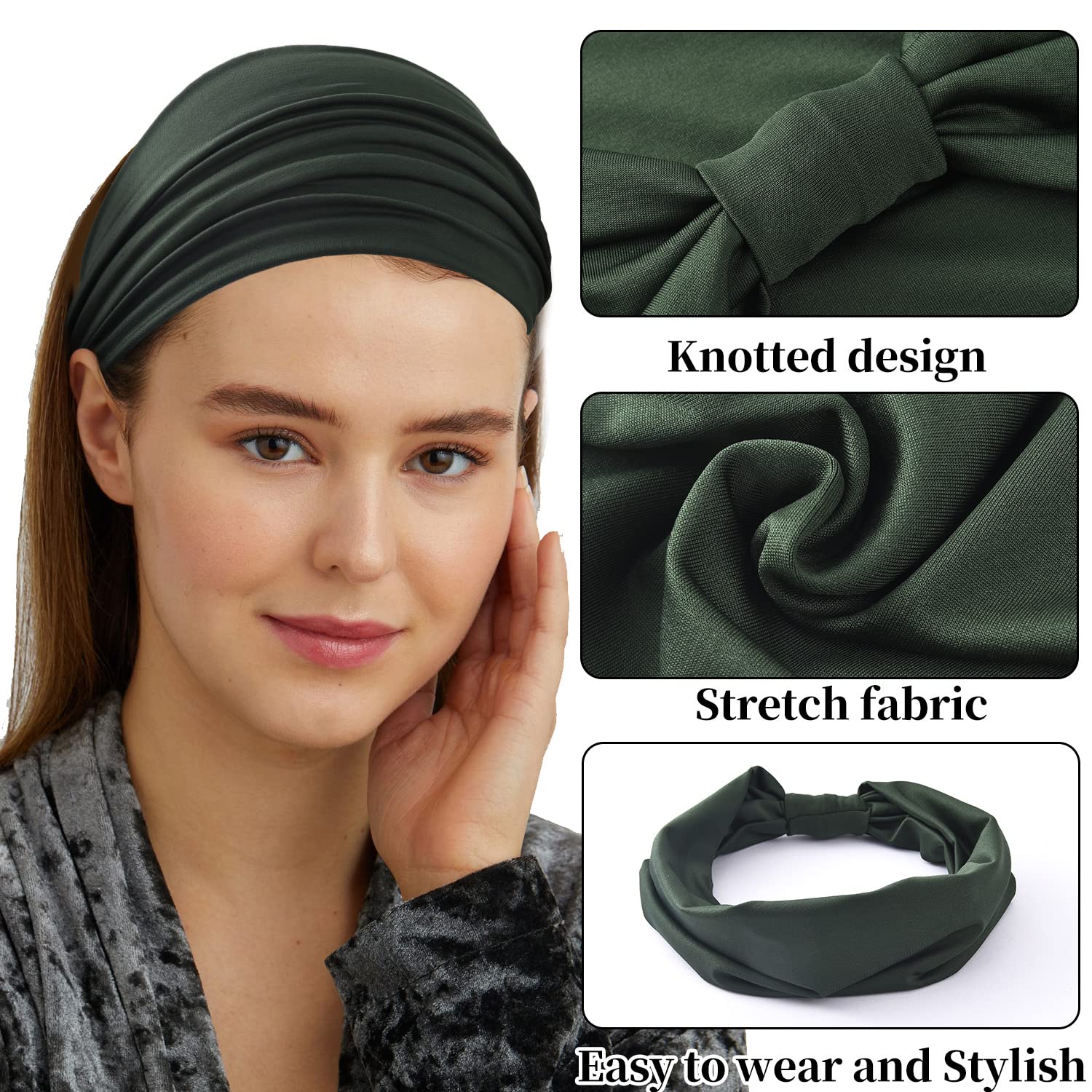 Yeshan moisture wicking sports turban headbands