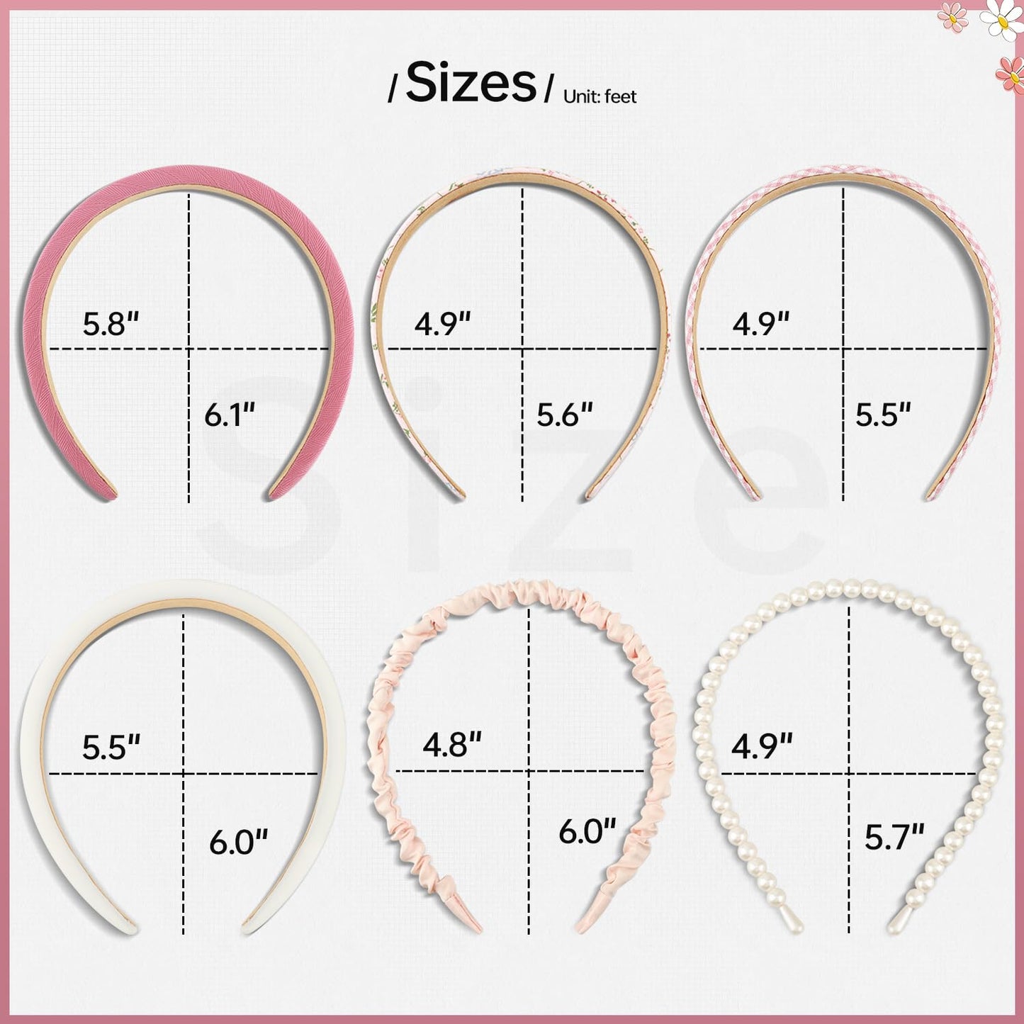 Side profile of decorative pearl headband accessory
