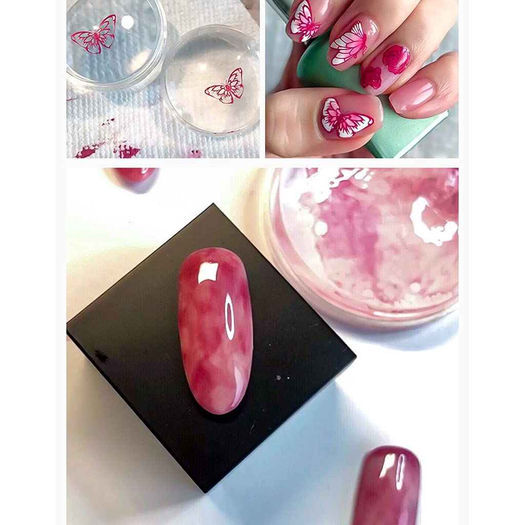 Transparent nail stamping tool kit with acrylic scraper