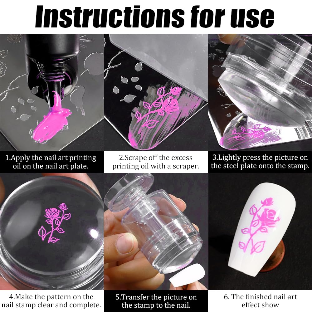 Using the rotatable nail stamp for French tips