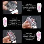 Clear silicone nail stamper for DIY manicures