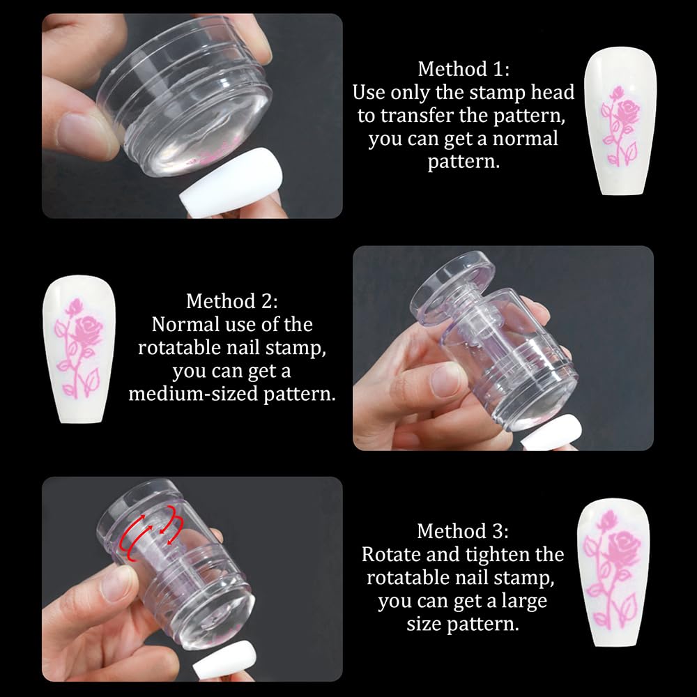 Clear silicone nail stamper for DIY manicures
