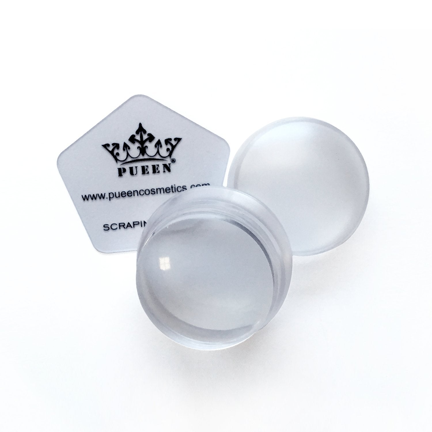 Close up of Pueen transparent silicone nail stamper head