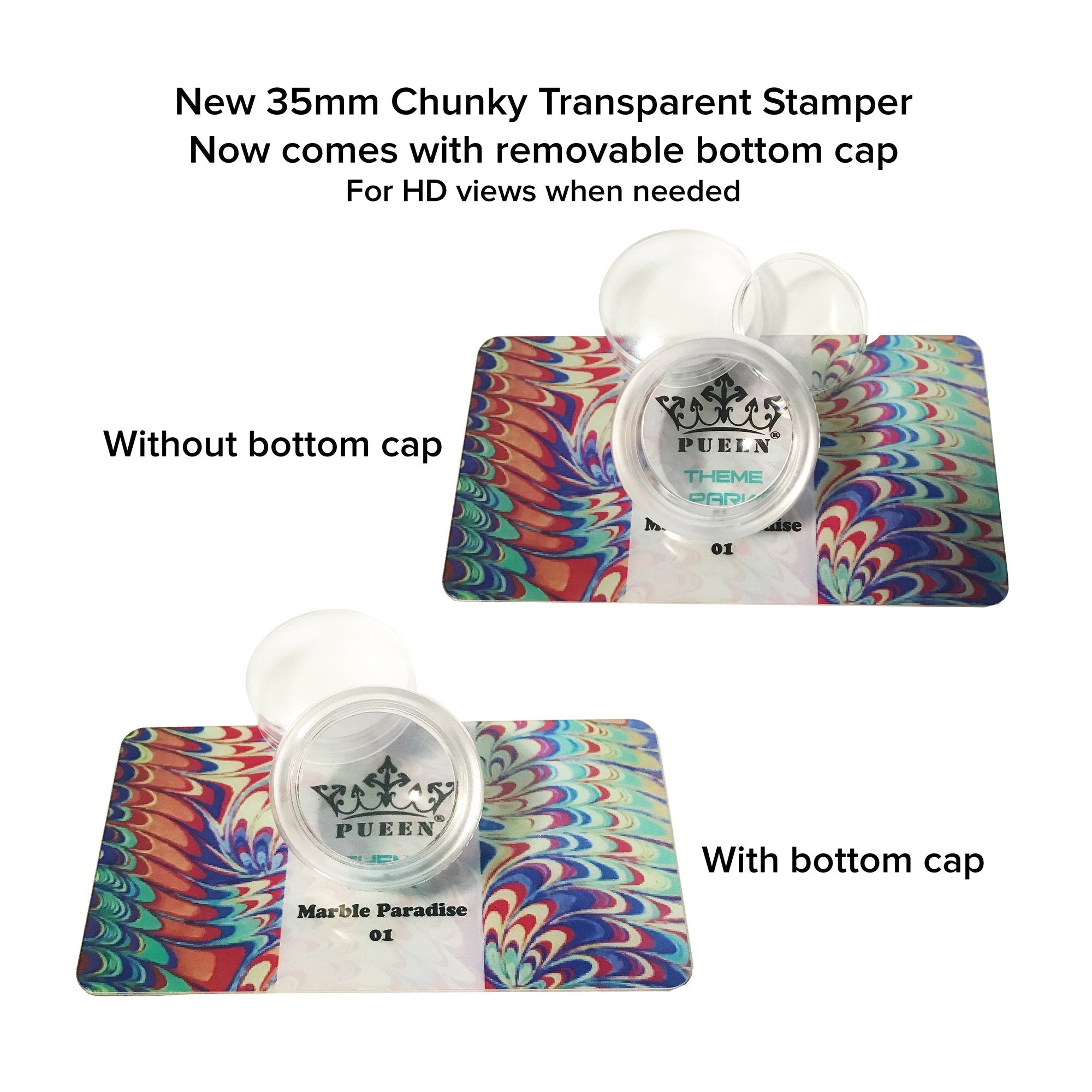 Pueen nail art stamping tool with scraper card included