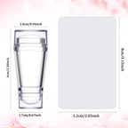 Three transparent jelly nail stampers with protective caps