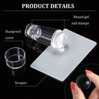 Durable plastic scrapers for nail art stamping kits