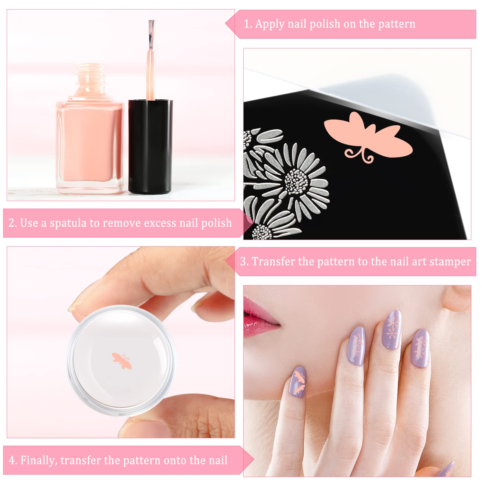Close up of soft silicone stamper head for nail design