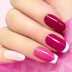 Top view of nail art stamping supplies and tools