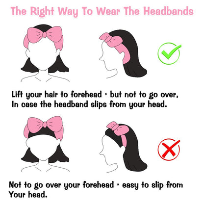 Group of 8 spa headbands for women and teen girls