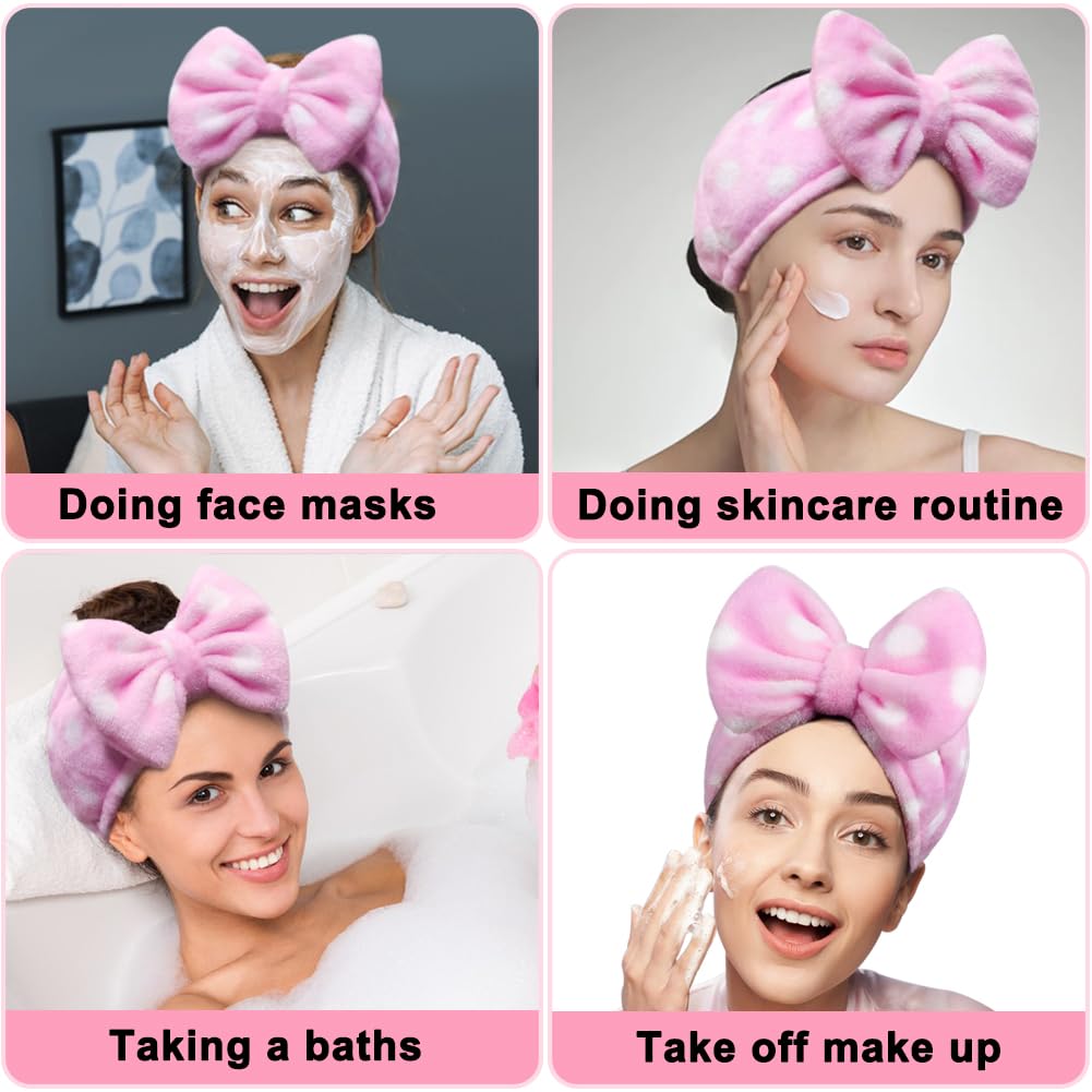 Spa headband used for holding hair during facial mask application