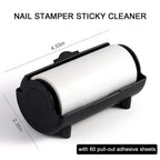 Furtherpretty nail stamper cleaner roll with protective case and adhesive paper