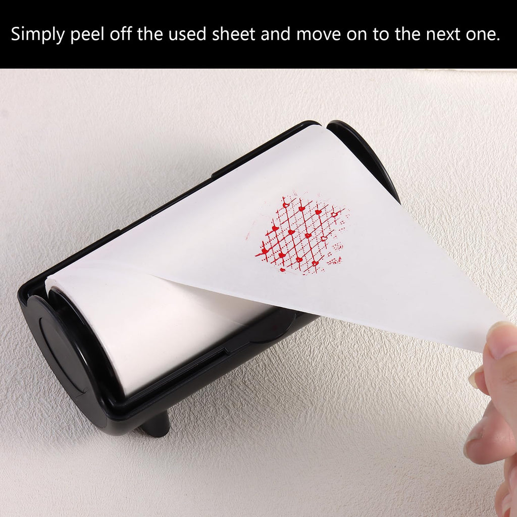 Demonstration of cleaning a silicone nail stamper on adhesive sheet