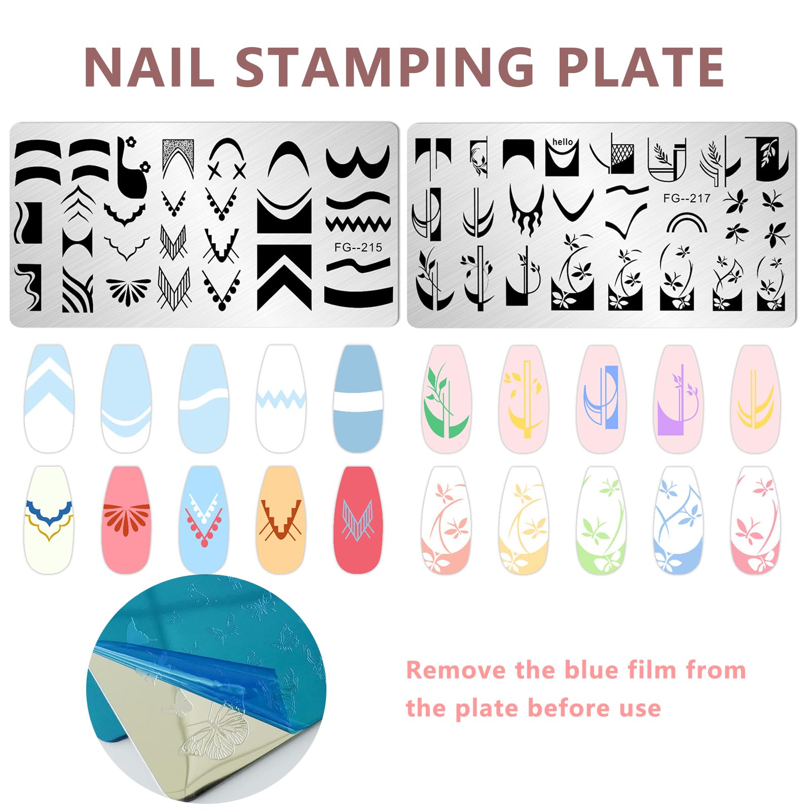 Clear silicone nail stamper and scraper tool for nail art