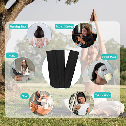 Woman wearing Aclovcy non slip headband for daily fashion