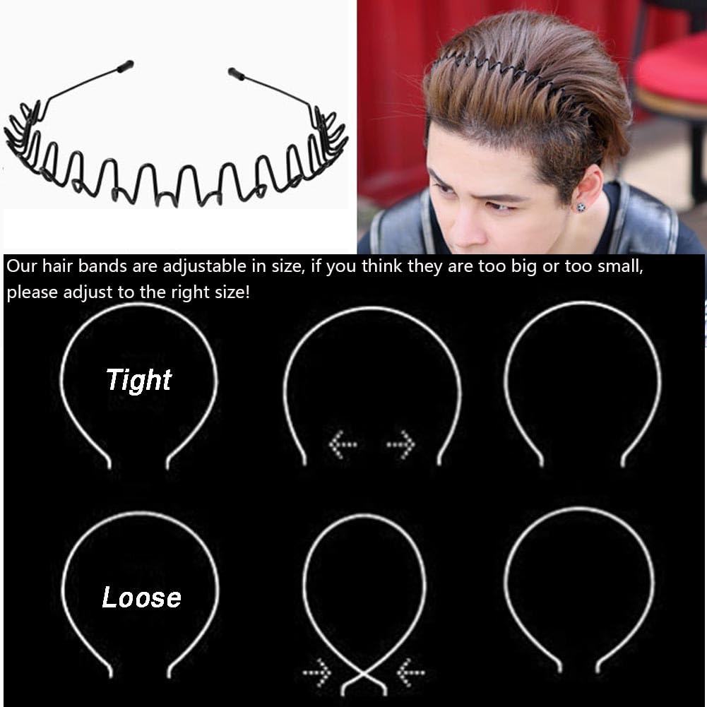Close up of black non-slip metal wave hair accessory