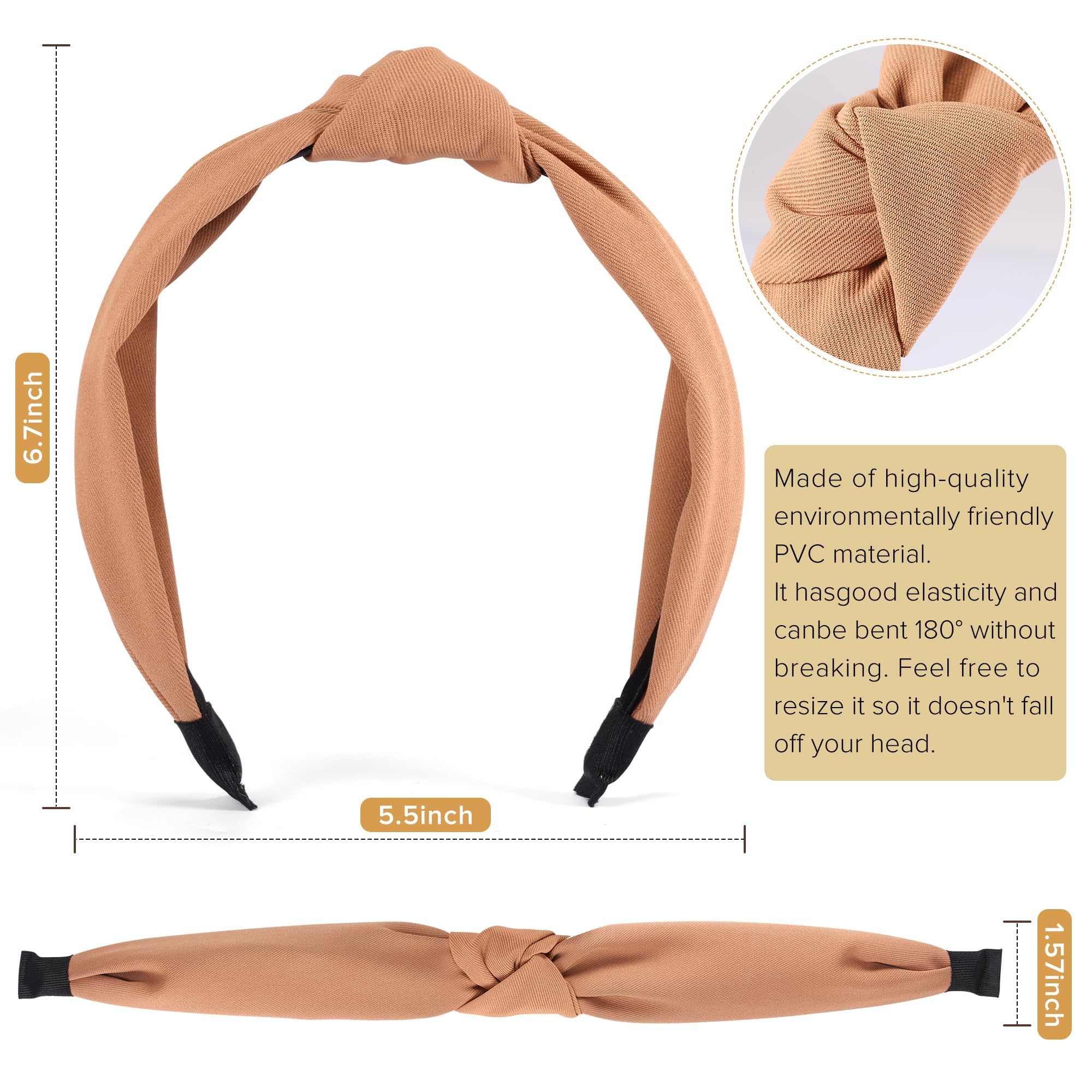 Detailed view of the fabric texture on DiyJibb knotted headbands