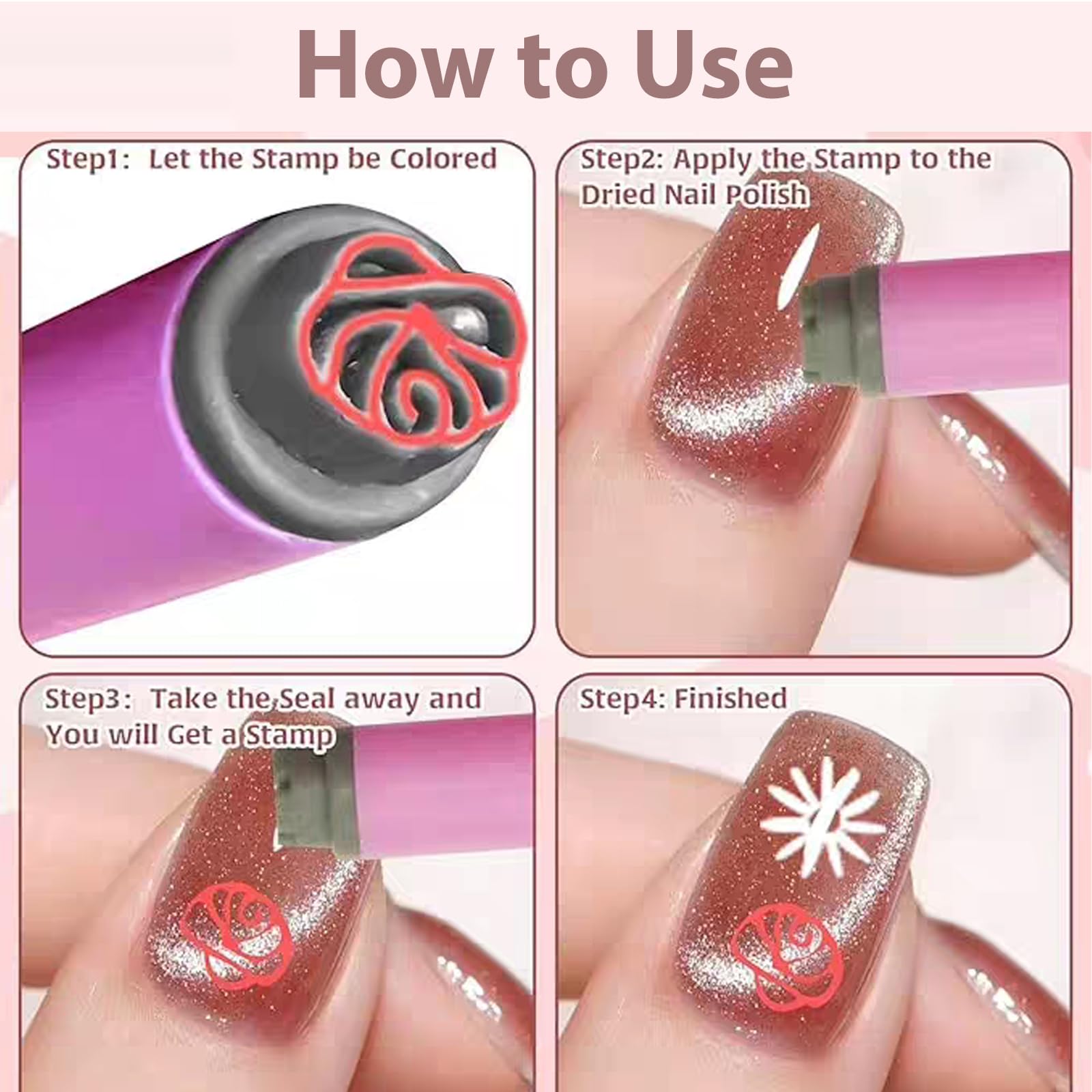Wokoto nail stamping kit arranged for home manicure