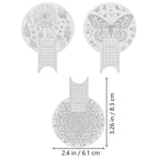 Detailed view of botanical leaf stamping plate design