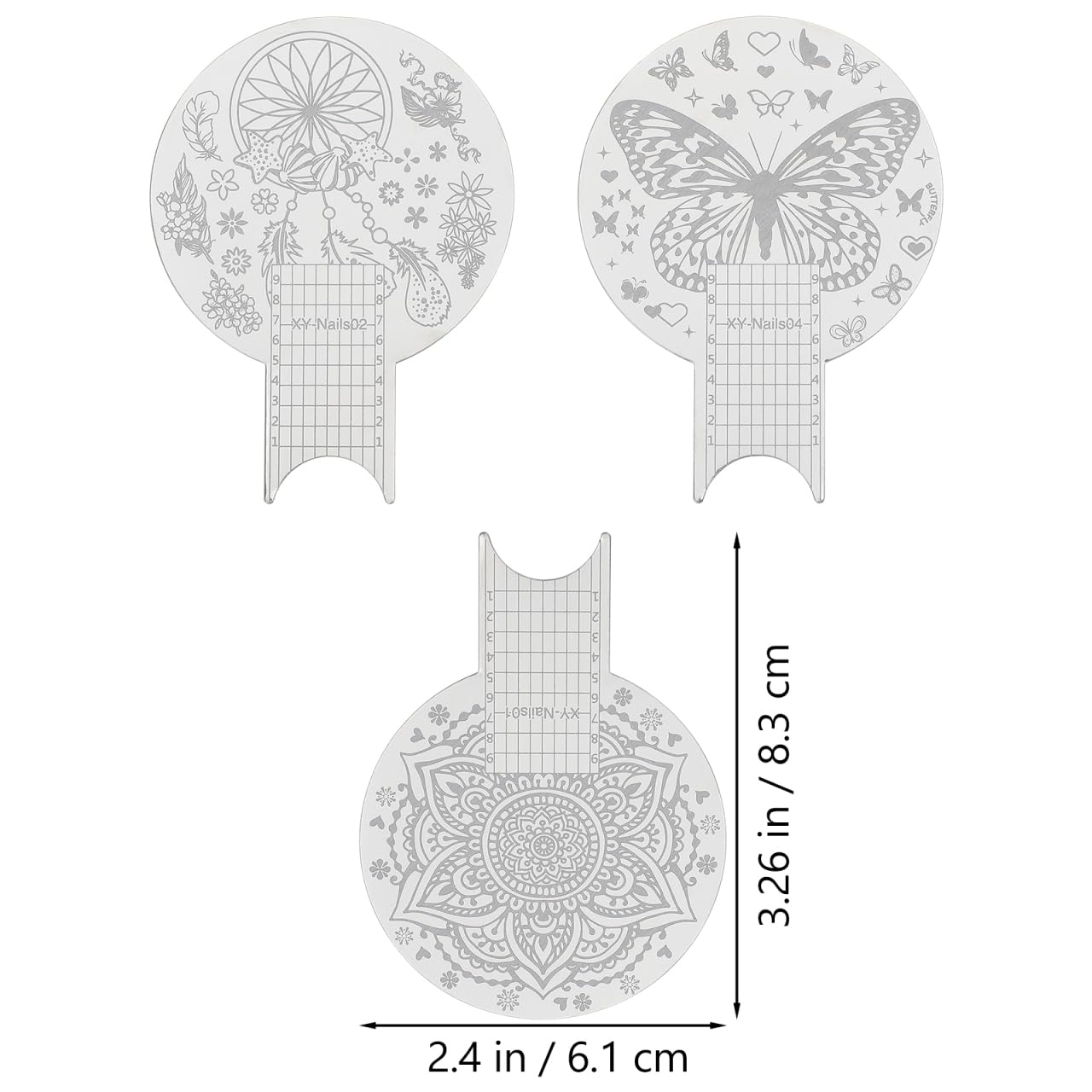 Detailed view of botanical leaf stamping plate design