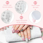 Professional nail art created with Nolitoy stamping plates