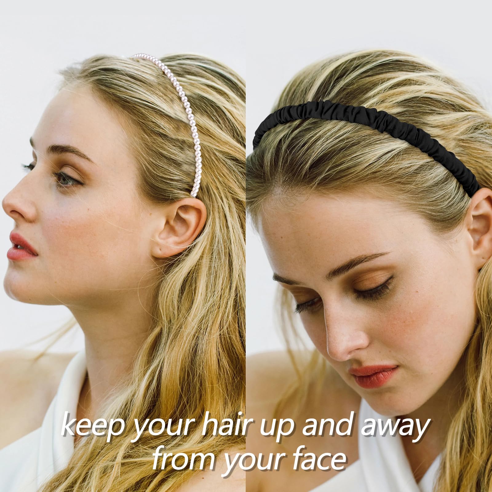 Display of the full 7 piece non-slip hair band set