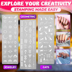 Holiday themed nail art stamping plates for women and girls