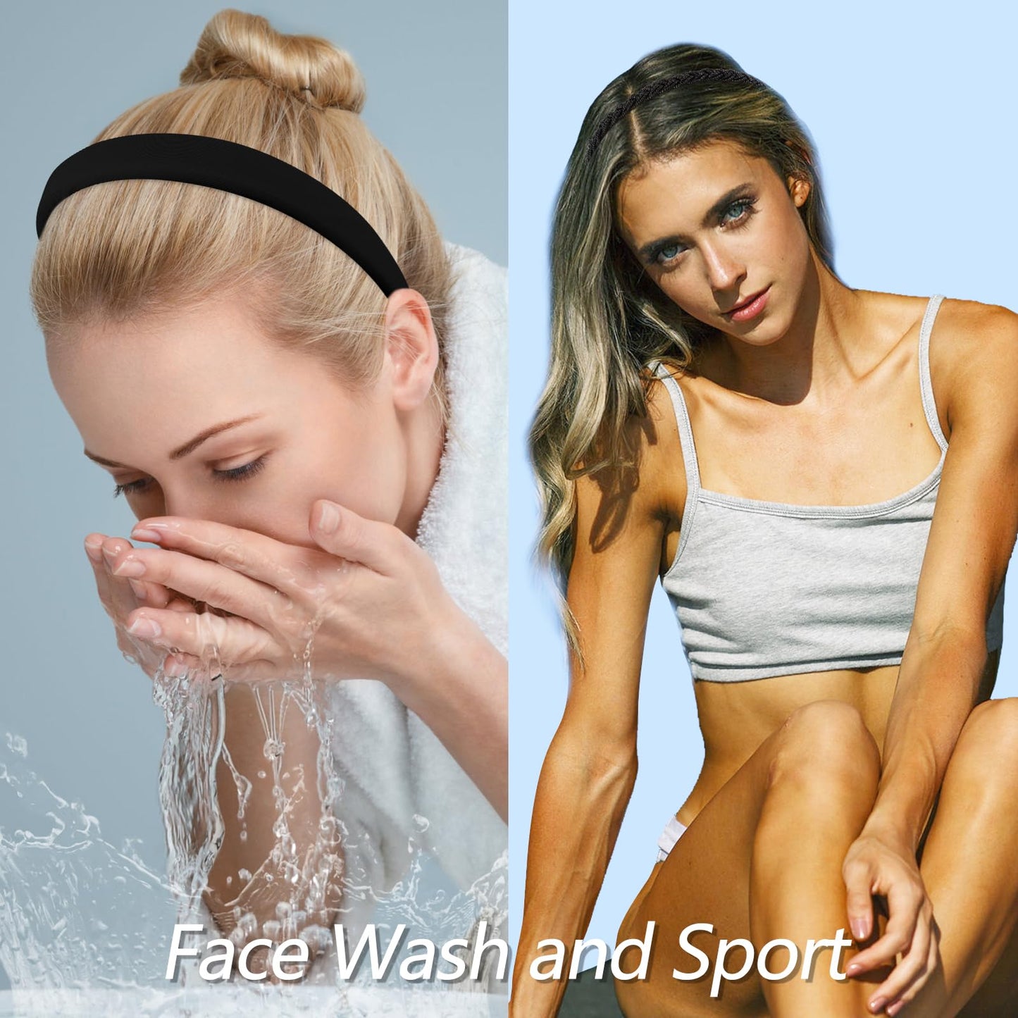 Velscrun headband set being worn for casual hair styling