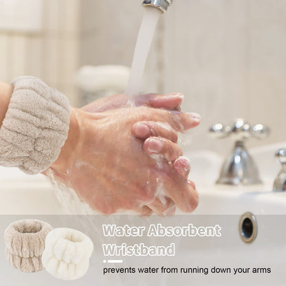 YXBZKGDCNG absorbent wristbands for washing face in pink
