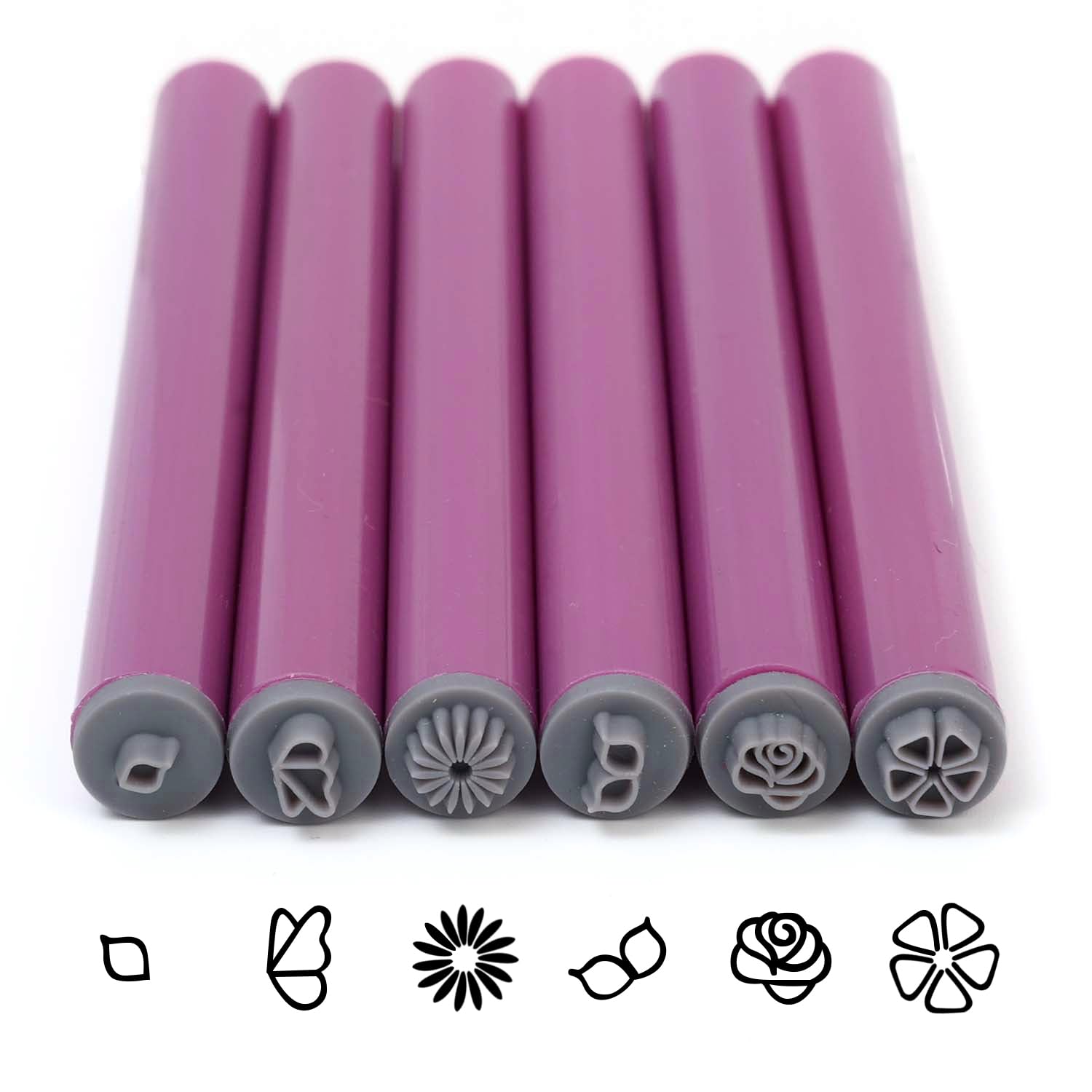 Silicone nail art stamp pens with butterfly designs