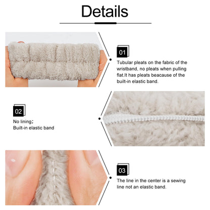 Detailed texture of YXBZKGDCNG soft plush spa headband