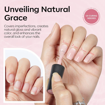Modelones soak off UV LED gel polish application