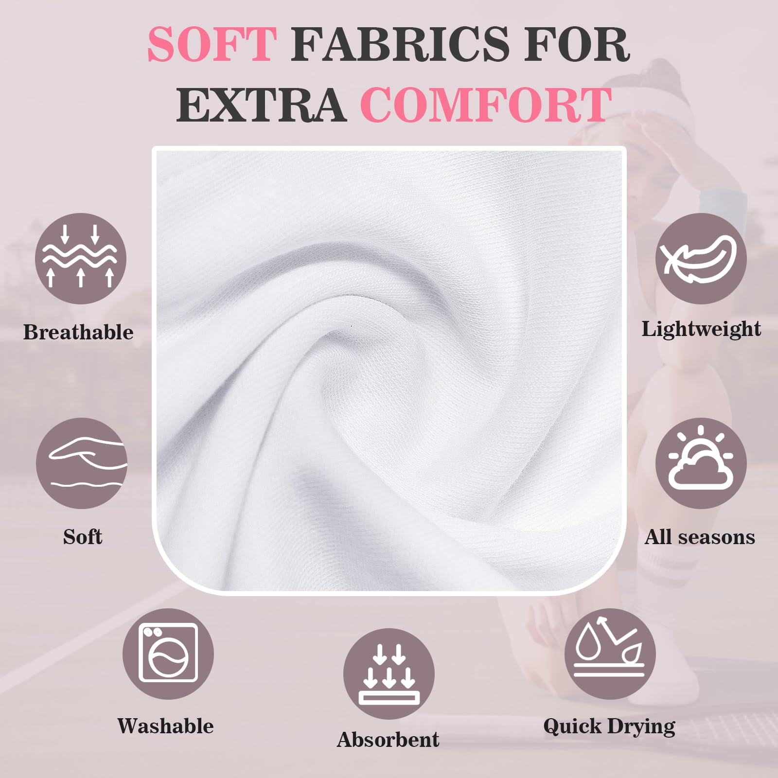 Tyfthui soft non slip hair band worn during exercise