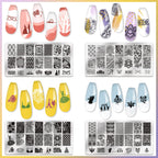 Biutee nail art kit with lace and floral pattern plates