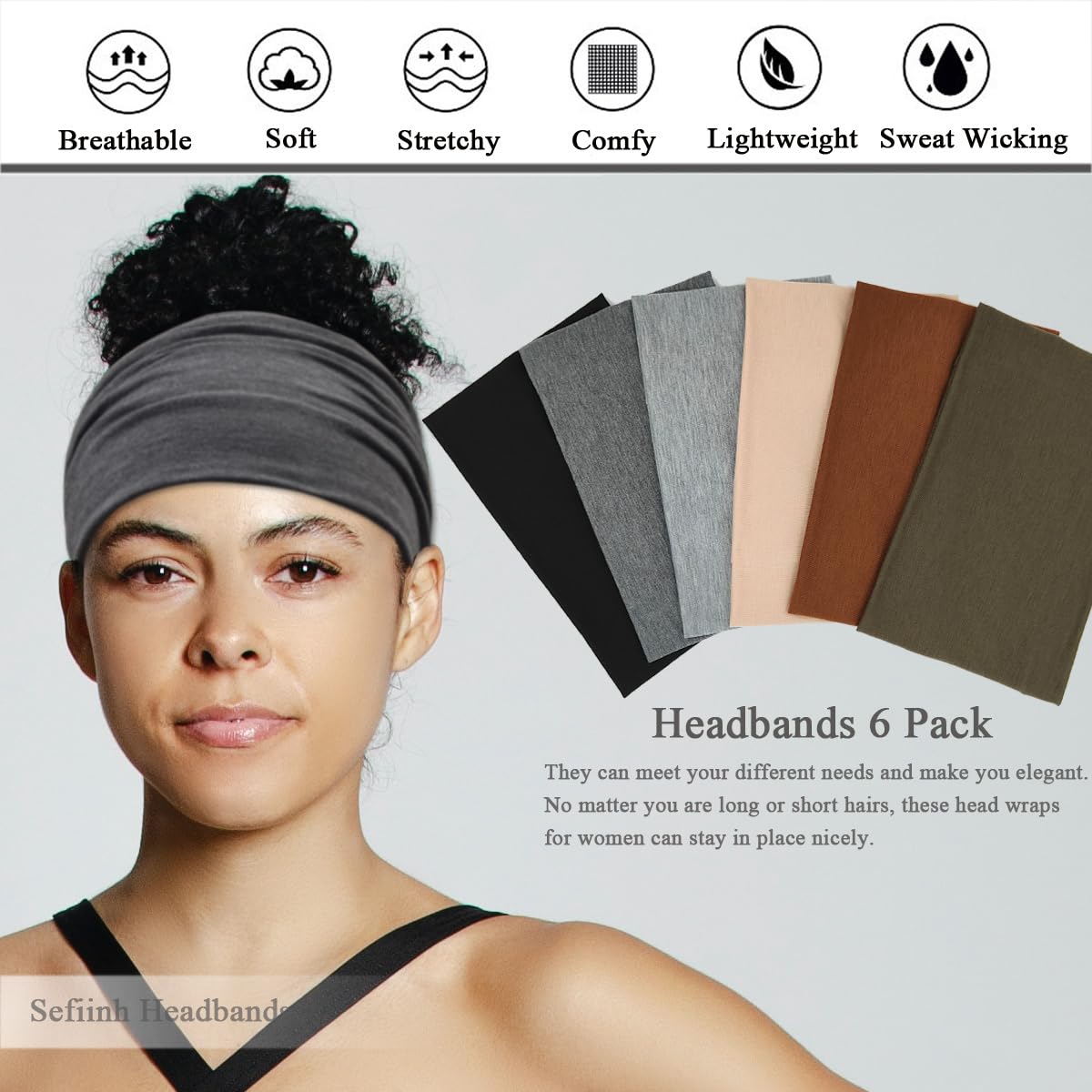 Fabcant boho style stretchy headbands for yoga