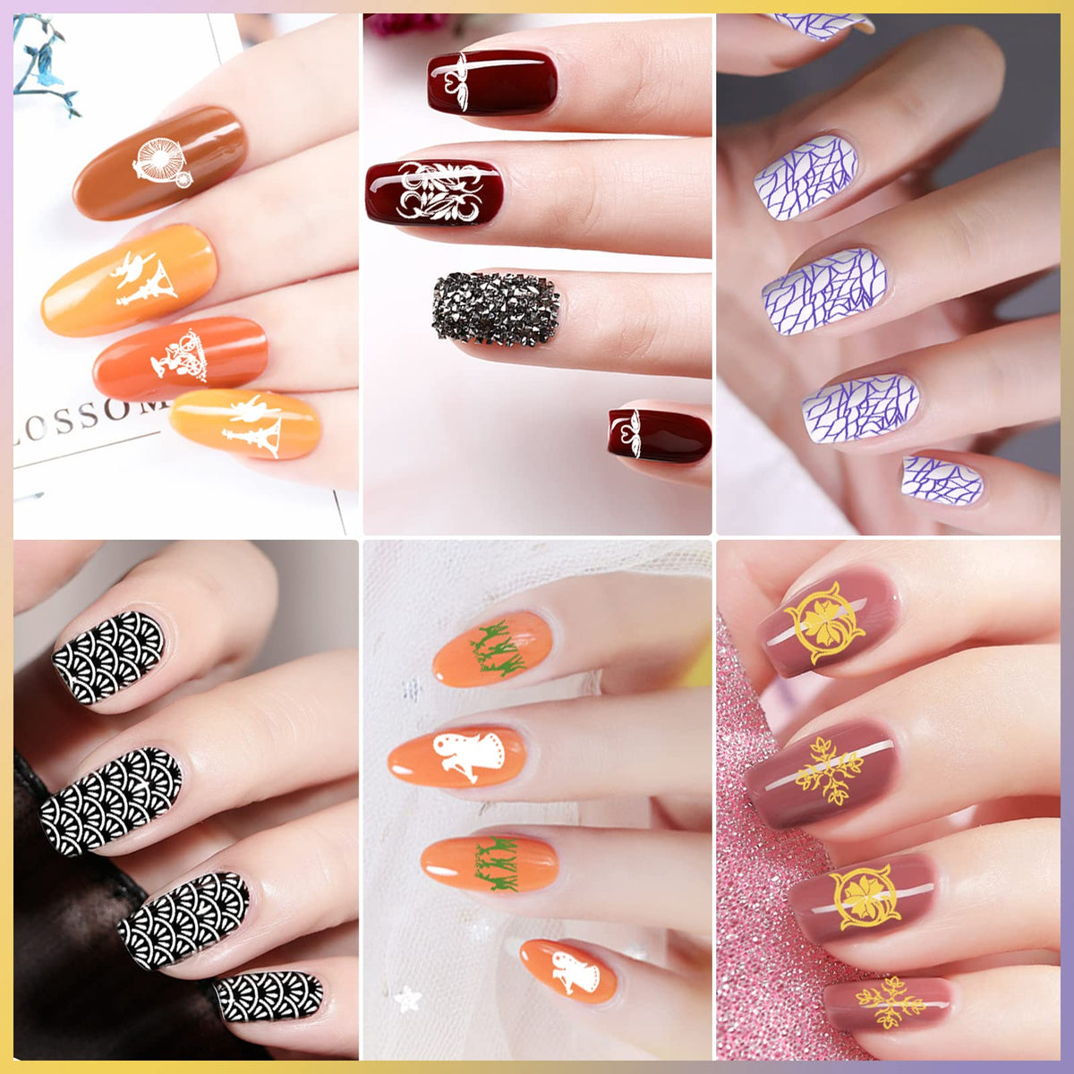 Biutee nail stamping kit components arranged on a table