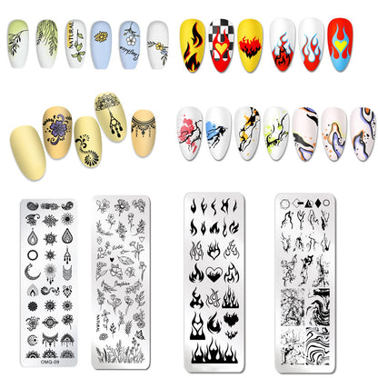 AddFavor nail art stamping plates with floral designs