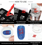 Instructions for using nail art stamping plates and tools