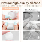 Clear silicone jelly stamper head for precise French tips