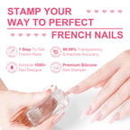 Close up of clear silicone nail art stamper