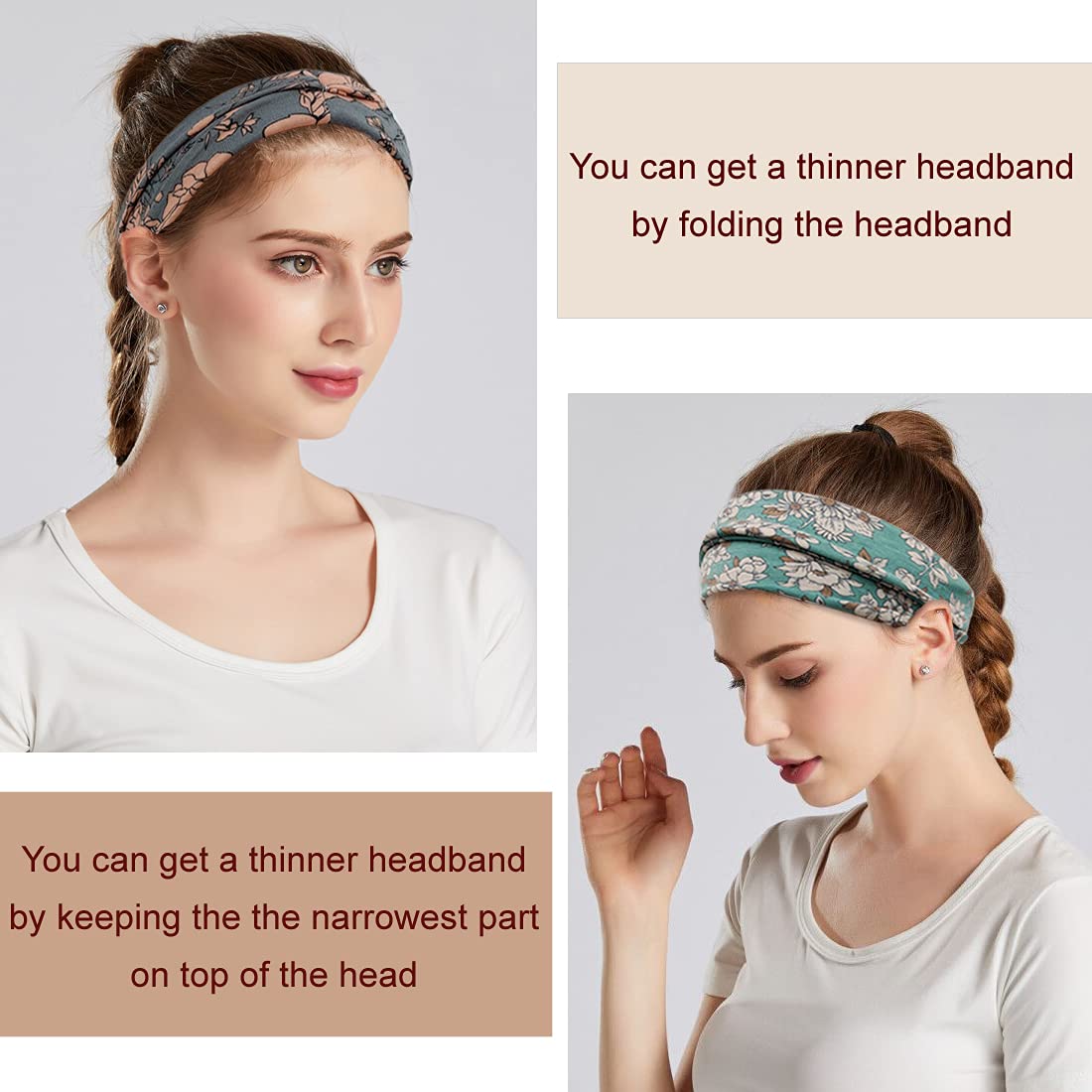 YONUF fashionable wide headband styled for daily casual wear
