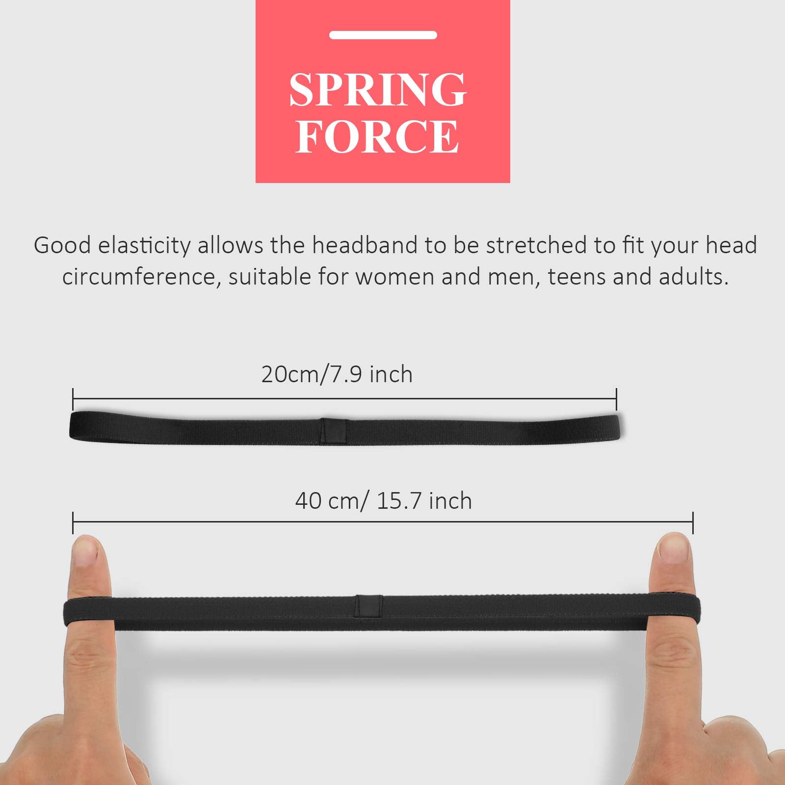 Close up of Bememo athletic headbands material texture
