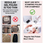 Side profile of the nail art stamper kit accessories