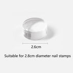 Clear silicone stamper heads for French tip nail art application