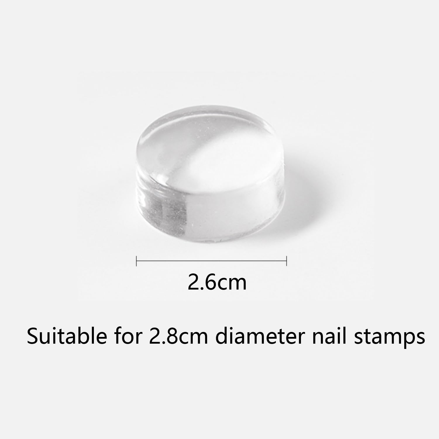 Clear silicone stamper heads for French tip nail art application