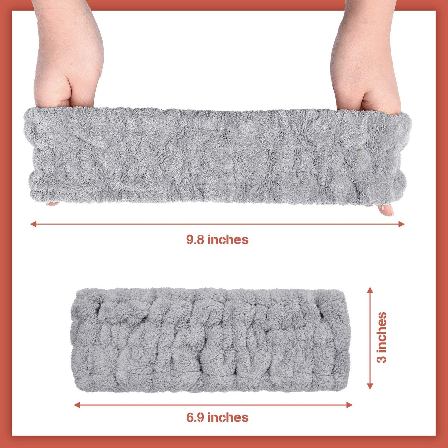 Chuangdi microfiber spa headband elasticity demonstration