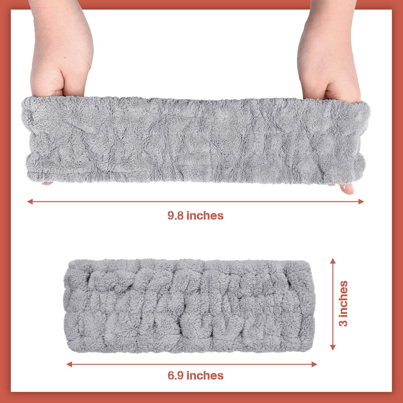 Chuangdi microfiber spa headband elasticity demonstration